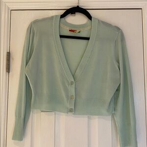 Fervour blue/green Women's Cropped Sweater